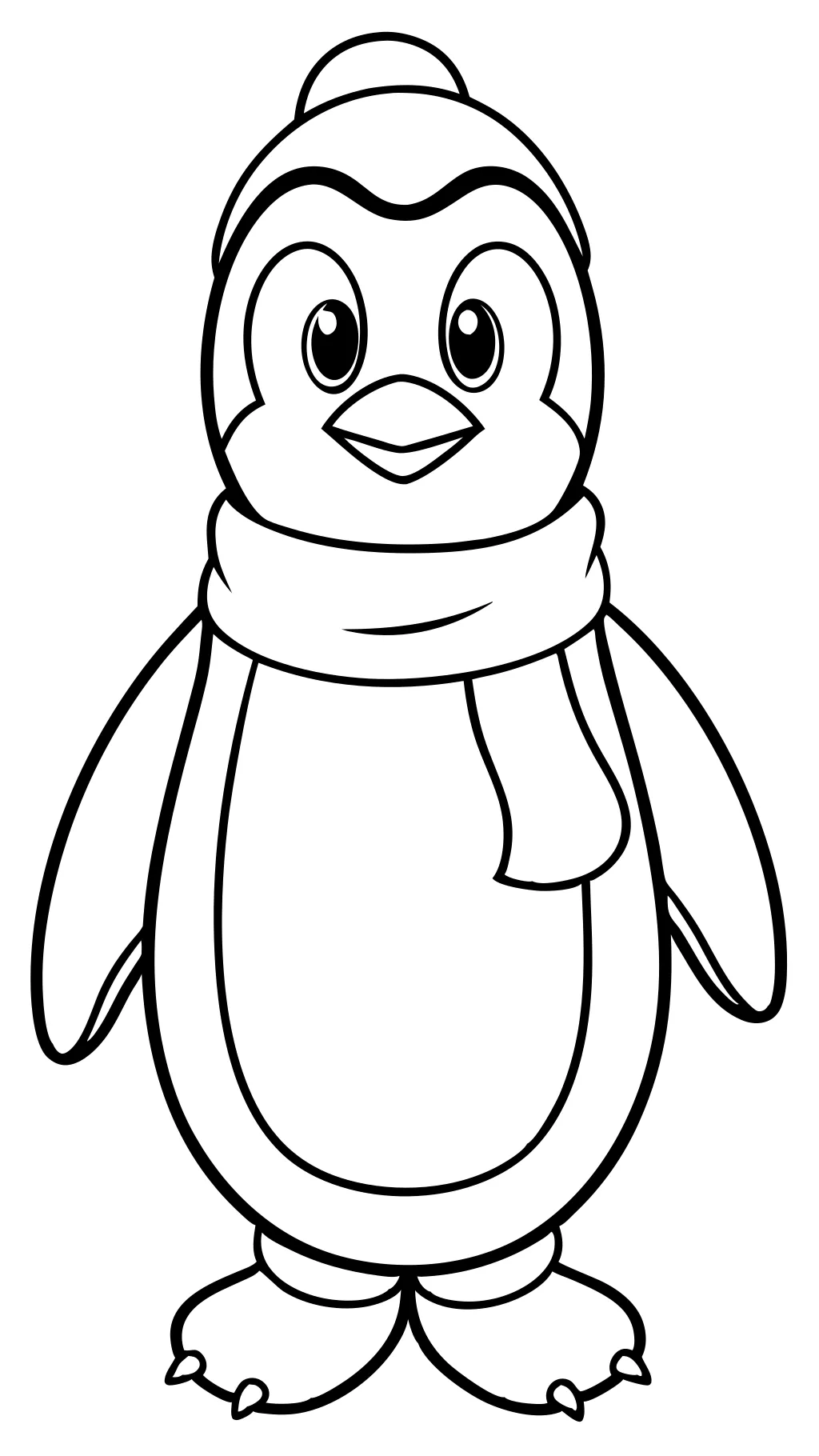 páginas para colorear de pingüinos imprimibles